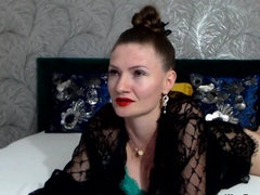 Big tits Romanian MILF in lingerie posing on webcam show