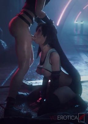 Cloud Face Fucking Tifa (Ruined Mascara 3D Blowjob)