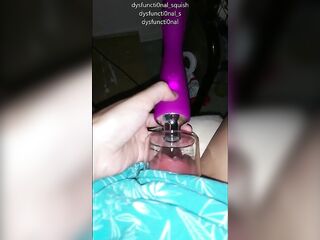 FtM Extraordinary Cunt Pump and Double Sex Toy Bang