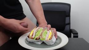 Asmr Asian Guy Cum Eating Breakfast Sandwich