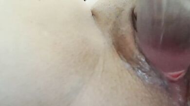 Her filthy panties soaked as she drips deep squirt while small dick boyfriend fails