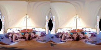 Naughty America VR you get to fuck 3 chicks in the desert