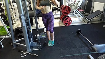 Almost caught in gym during squirting