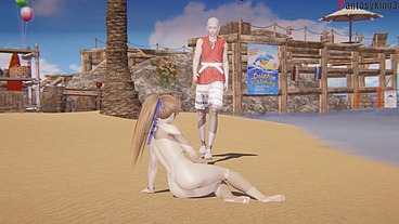 FKing3-D Episode 8 "Multiversal Problems" - Kasumi on the beach and her house (DOA)