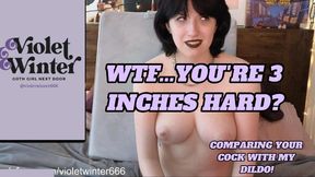 You're 3 Inches Hard? Goth Girl Humiliates Your Small Penis