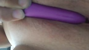 Argentina Sucks Her Nipples While Jerking off