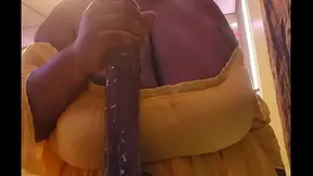 Curvy BBW enjoys a solo toy session with her massive knockers