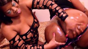 Stunning Poizon and Lisa's big booty shake smut