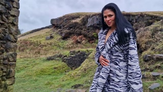 Nude outdoor in abandoned place