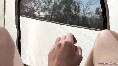 Camping with my stepsister ended with a hard fuck