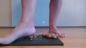 Crushing Walnuts with my big feet