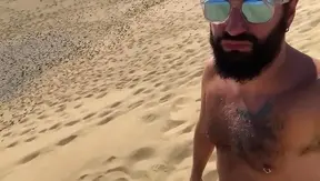 Steamy Sand Dune Blowjob: Wild Public Hookup in Maspalomas – Gay XXX 18+