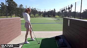 Nadya Nabakova puts her pussy on display at the golf course