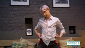 Pale Karol Gajda Gets Horny And Takes His Meat After A Study Session!