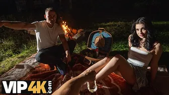 Sexy skinny brunette gives sloppy blowjob to stranger while cheating on her boyfriend