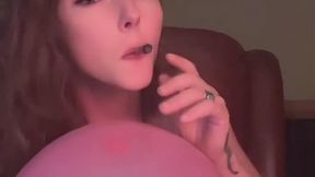 Smoking with a loon & putting my feet on it.