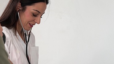 Behind the scene, Each Italian gynecologist has her own way of examining her patients.