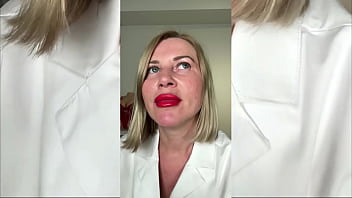 Naughty Nurse Nadya&#039_s Gloved Finger Play and Oral Fetish Fun