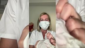 Naughty Nurse Nadya'_s Gloved Finger Play and Oral Fetish Fun