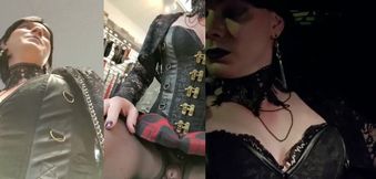 Crystal sashays city in tiny skirt public sissy walk gets hardcore destroyed