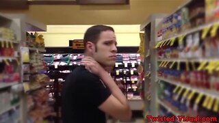 Hard dancing jock gets footjob before splashing out