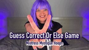 Guess Correct Or Else CBT Game - Female Domination Ballbusting Femdom with Mistress Mystique - WMV