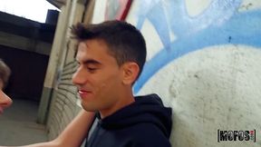 Luna Rival is bouncing up and down while fucking Jordi in an empty storage room