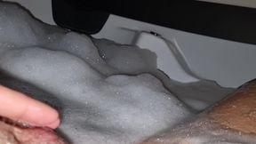 Who Would Like to Keep Me Company? I Hot Tub Wank and Relaxing Music - Come Play with My Cock Full of Foam