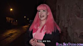 Pulled bigass pinkhair bitch gets pussybanged