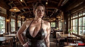 juicy from fucking a titty whore in a cafe [ai]