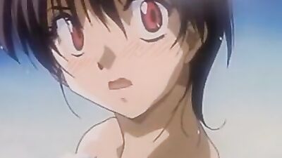 Uninhibited anime couple's poolside fuck session with big tits & shaved babes