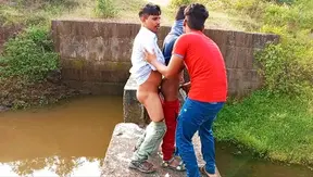 Wild Heat: Hot Twinks Fuck Hard in Forest Threesome – Spicy Hindi Moans 18+