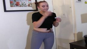 lizzy lamb totally wets her tight jeggings in embarrassment