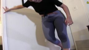 lizzy lamb totally wets her tight jeggings in embarrassment