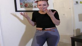 lizzy lamb totally wets her tight jeggings in embarrassment