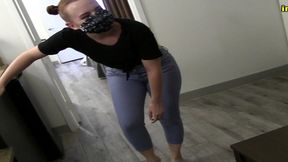 lizzy lamb totally wets her tight jeggings in embarrassment