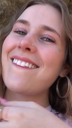 Fiona Peaches sucks that cock in the car and takes a hot load later POV   Clip 2