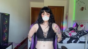 Bondage breathplay microfoam tape and handcuffs