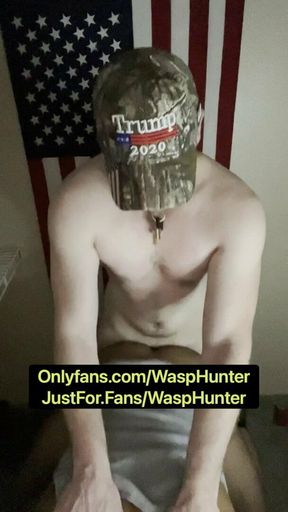 White Maga Hunk Uses Mexican Fucktoy