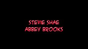 stevie shae babysitter threesome facial with abbey brooks
