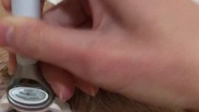 POV Girl shaves very hairy pussy close up &mdash;  Full bush &mdash;  Shaved Pink Pussy