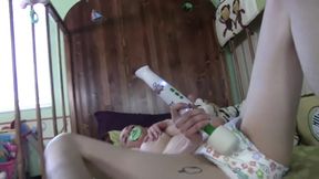 ABDL Crib Hitachi Diaper Masturbation