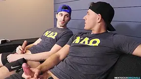 2 Muscular Students 18+ Having Fun On The Couch