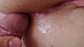 Extreme asshole close-up massage and cum