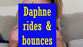 Daphne rides and bounces on cock