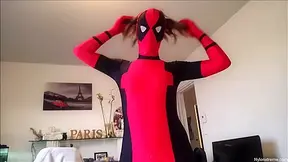 88 Zentai Deadpool Chick Costume Blowjob - Sex Movies Featuring Sexy Tights