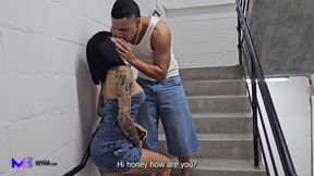 I Fill My Neighbor&#039;s Pussy with Cum on a Stairwell - Max Betancur &amp; Luna Vitaler