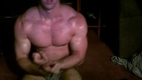 Flexing My Sexy Muscles &amp_ Rubbing Moisturizer On Body