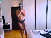 Sexy Masked Twink Underwear Try on Haul