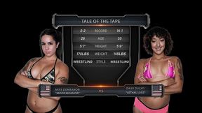 daisy ducati vs miss demeanor female wrestling